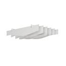 Akustik Baffeln Sinus Deckenabsorber Weiß, Set 6 Stück, 150x100 cm, reduziert Nachhall in Büro, Lounge und Meetingraum