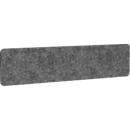 Akustik Tischtrennwand AKUSTIX Vario, Schallabsorptionsklasse B, Stärke 18 mm, ohne Klemmen, B 1800 x H 400 mm, PET-Filz, grau