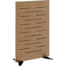 Akustik Trennwand Paperflow®, 30 mm starker Akustik-Schaumstoff, Holz, Buche lackiert, B 795 x T 370 x H 1250 mm