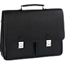 Alassio Barca document case Alassio Barca, with carrying handle, with Notebook compartment, synthetic leather, black