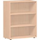 ALICANTE shelving unit, 3 shelving heights, 2 shelves, W 800 x D 400 x H 1104 mm, beech
