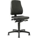 All-In-One Trend 9633 Swivel Chair, with castors, synthetic leather, black plaster