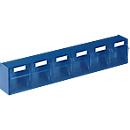 Almacén para objetos pequeños MultiStore, tamaño 6, ancho 600 x fondo 75 x alto 113 mm, volumen 2,2 l, apilable, poliestireno, azul/transp.