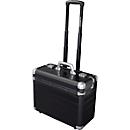 ALUMAXX DISCOVERY Pilot's Case, with carrying handle and wheels, aluminium, black