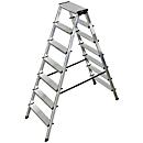 Aluminium double ladder, 2 x 7 steps