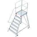 Aluminium platform met wielen, eenzijdig, 7 treden