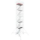Aluminium rolsteiger Krause Serie 5500, 200 kg/m², TÜV-gekeurd, geremde wielen, B 1500 x D 2000 x H 12300 mm