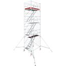 Aluminium rolsteiger Krause Serie 5500, 200 kg/m², TÜV-gekeurd, geremde wielen, B 1500 x D 2000 x H 8300 mm
