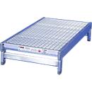 Aluminium slatted platform, 200 x 550 x 1000 mm