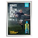 Aluminium snap frame, A0, mitred, with anti-reflective foil, silver anodized, W 871 x D 25 x H 1219 mm