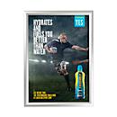 Aluminium snap frame, A3, mitred, with anti-reflective foil, silver anodized, W 327 x D 25 x H 450 mm