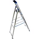 Aluminium stepladder, mobile, 10 steps