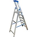 Aluminium stepladder, without wheels, 6 steps