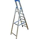 Aluminium stepladder, without wheels, 7 steps