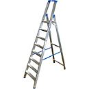 Aluminium stepladder, without wheels, 8 steps