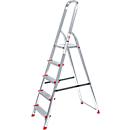 Aluminium stepladder, withstands up to 150 kg max. weight, 5 steps