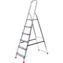 Aluminium stepladder, withstands up to 150 kg max. weight, 6 steps