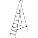 Aluminium stepladder, withstands up to 150 kg maximum weight, 8 rungs