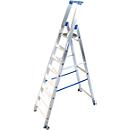 Aluminium trapladder, verrijdbaar, 8 treden