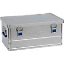 Aluminiumbox Alutec Basic, Materialstärke 0,8 mm, stapelbar, mit 1,5 mm Deckel, 40 l Volumen