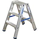 Aluminum double stepladder, 6 steps