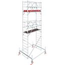 Aluminum mobile scaffold Stabilo series 100, 200 kg/m, TV-tested, braked castors, W 750 x D 2000 x H 6500 mm