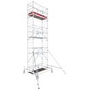 Aluminum mobile scaffold Stabilo Series 100, 200 kg/m, TV-tested, braked castors, W 750 x D 2000 x H 7500 mm