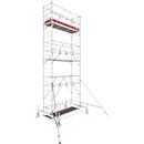 Aluminum mobile scaffold Stabilo series 100, 200 kg/m, TV-tested, braked castors, W 750 x D 2500 x H 7500 mm