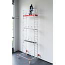 Aluminum mobile scaffold Stabilo series 100, 200 kg/m, TV-tested, braked castors, W 750 x D 2500 x H 8500 mm