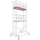 Aluminum mobile scaffold Stabilo series 100, 200 kg/m, TV-tested, braked rollers, W 750 x D 2500 x H 6500 mm