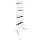 Aluminum mobile scaffold tower KRAUSE Series 10, 200 kg/m², TÜV-tested, height-adjustable castors, L 2500 x W 750 x H 10400 mm