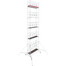 Aluminum mobile scaffold tower KRAUSE Series 10, 200 kg/m², TÜV-tested, height-adjustable castors, L 2500 x W 750 x H 11400 mm