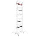 Aluminum mobile scaffold tower KRAUSE Series 10, 200 kg/m², TÜV-tested, height-adjustable castors, L 2500 x W 750 x H 12400 mm