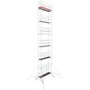 Aluminum mobile scaffold tower KRAUSE Series 10, 200 kg/m², TÜV-tested, height-adjustable castors, L 2500 x W 750 x H 13400 mm