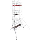 Aluminum mobile scaffold tower KRAUSE Series 10, 200 kg/m², TÜV-tested, height-adjustable castors, L 2500 x W 750 x H 7400 mm
