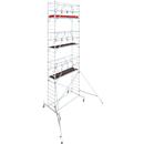 Aluminum mobile scaffold tower KRAUSE Series 10, 200 kg/m², TÜV-tested, height-adjustable castors, L 2500 x W 750 x H 8400 mm