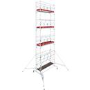Aluminum mobile scaffold tower KRAUSE Series 10, 200 kg/m², TÜV-tested, height-adjustable castors, L 2500 x W 750 x H 9400 mm