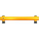 Ampere Rammschutz-Barriere Rack-Mammut®, Einzelplanke, Kunststoff, L 2000 x H 390 mm, verkehrsgelb