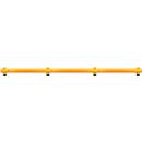 Ampere Rammschutz-Barriere Rack-Mammut®, Einzelplanke, Kunststoff, L 8000 x H 390 mm, verkehrsgelb