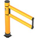 Ampere Schwingtür Rack-Mammut®, Kunststoff, Anschlag links, B 1000 x H 1100 mm, verkehrsgelb