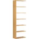 Anbauelement Pombal, für Regal Pombal, 6 Ordnerhöhen, B 740 x T 340 x H 2240 mm, Spanplatte, Wildeiche