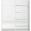 Anbauregal, 4 Böden, H 2278 x B 1055 x T 400 mm, verzinkt