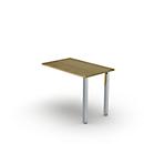Anbautisch BEXXSTAR, Quadratrohrfuß, Rechteck, B 1000 x T 600 x H 720 mm, Eiche-Dekor