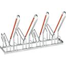 Anlehnparker 1-seitig, für Reifen bis B 55 mm, B 1400 x T 385 x H 815 mm, Stahl verzinkt, 4 Einstellplätze