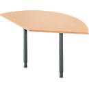 Ansatztisch, 135°, B 800 x T 800 mm, Buche/anthrazit
