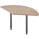 Ansatztisch, 135°, B 800 x T 800 mm, Eiche/anthrazit