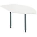 Ansatztisch, 135°, B 800 x T 800 mm, weiß/anthrazit