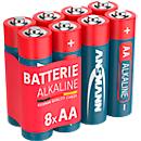 Ansmann alkaline batteries mignon AA, 8 pieces