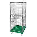 Anti-theft container 1600 on plastic roll-top, traffic green RAL 6024