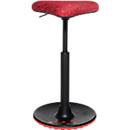 Apoyo de pie Topstar Sitness H1, ajustable en altura, giratorio 360°, postura dinámica sentada/de pie, rojo/rojo